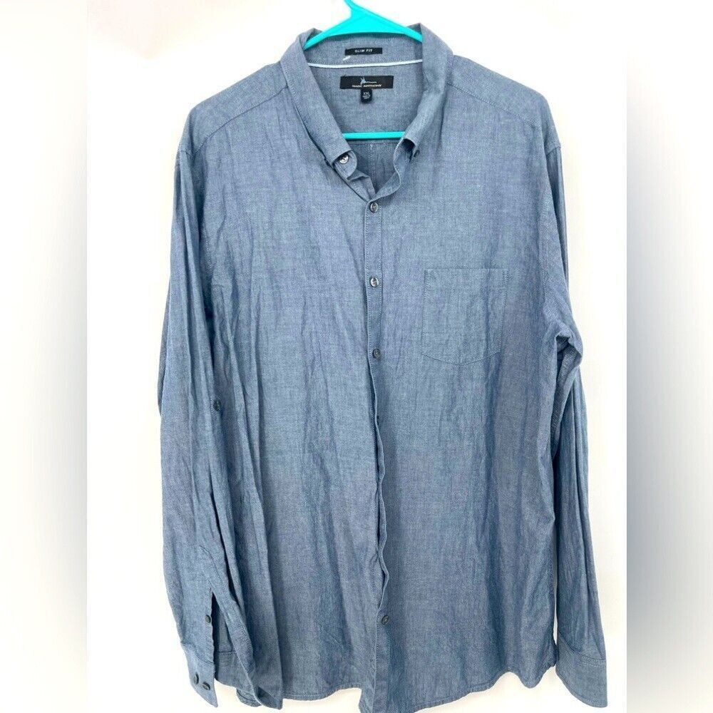 Marc Anthony XXL slim fit blue button down shirt